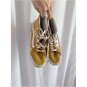 Yellow/Gold High Top Vans